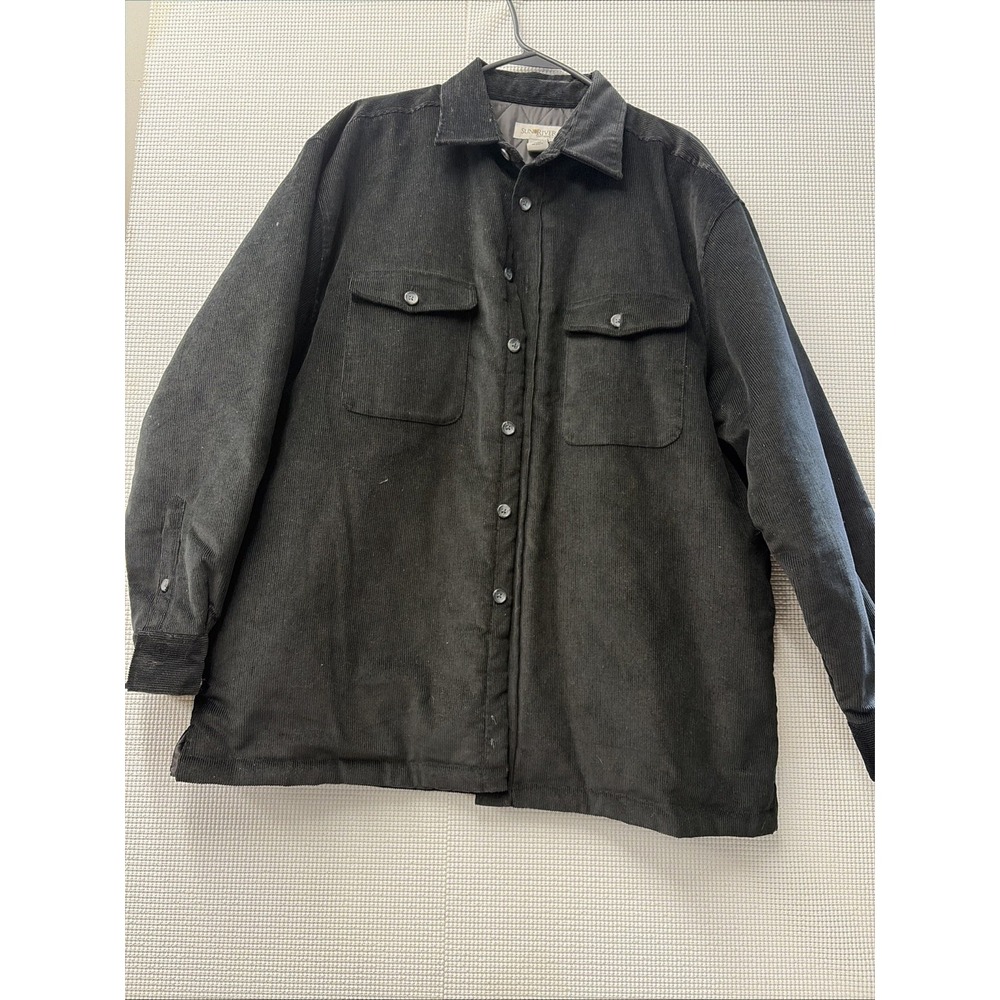 Sun Rivers Black Men's Jacket 100% Cotton Size Large